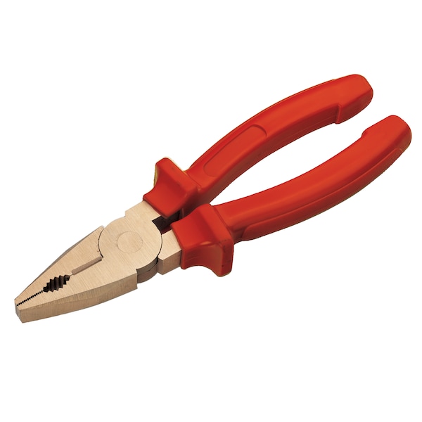 Cs Unitec Non Sparking Comb Pliers w/Side Cut, 200mm(8in), Aluminum Bronze EX612-8A