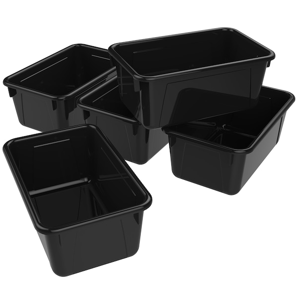 Storex Cubby Storage Bin, Black, 5 PK 62466E05C - main