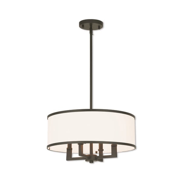 Livex Lighting Park Ridge 4 Light Bronze Pendant Chande 62615-07 - main