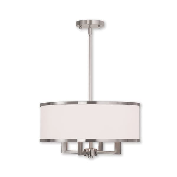 Livex Lighting Park Ridge 4 Light Brushed Nickel Chand 62615-91 - main