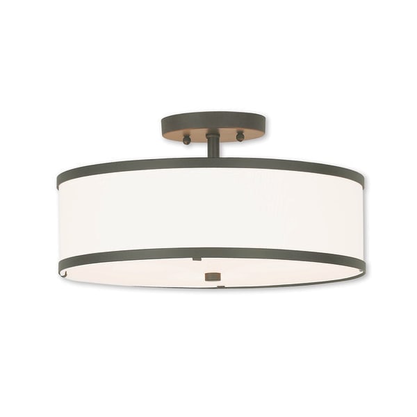 Livex Lighting Park Ridge 3 Light Bronze Ceiling Mount 62628-07 - main