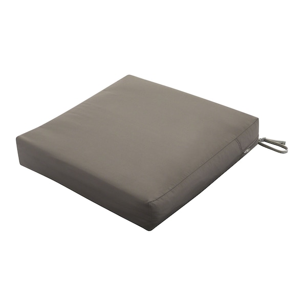 Classic Accessories Ravenna Seat Cushion, Dark Taupe, 23"x23"x5" 62-019-TAUPE-EC - main