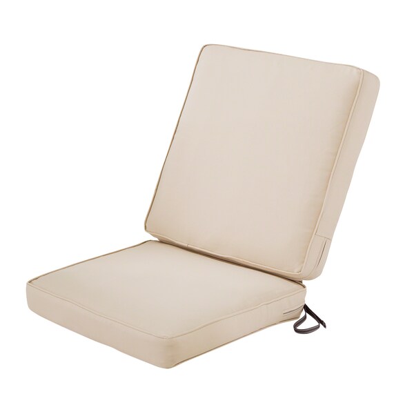 Classic Accessories Montlake FadeSafe Patio Chair Cushion, 3" Thick, Antique Beige 62-055-BEIGE-EC - main