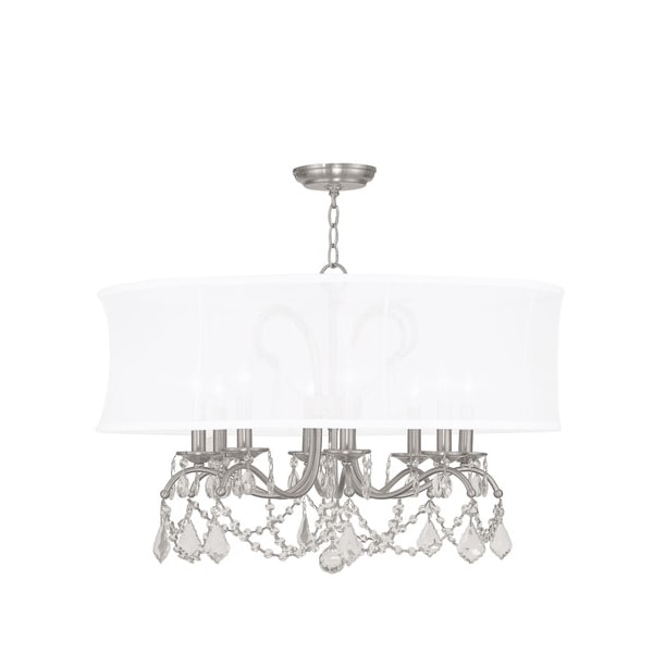 Livex Lighting Newcastle 8 Light Brushed Nickel Chandelier 6308-91 - main