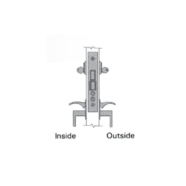 Baldwin Double Cylinder Handlesets Antique Brass 6325.050.RR - main