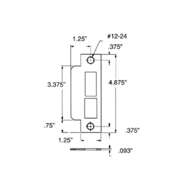 Baldwin Antique Brass Strikes Antique Brass 6340.050.R - main