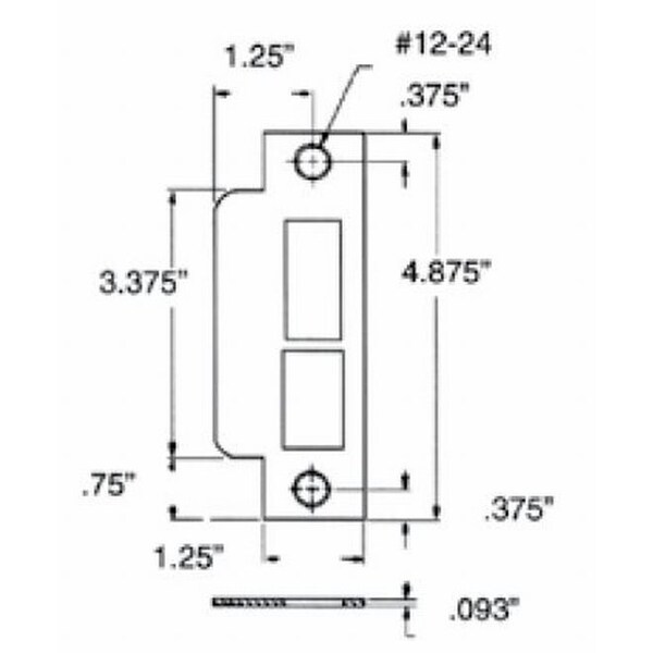 Baldwin Lifetime Satin Nickel Strikes Lifetime Satin Nickel 6340.056.R - main