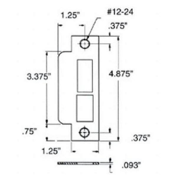 Baldwin Oil Rubbed Bronze Strikes Oil Rubbed Bro 6340.102.R - main
