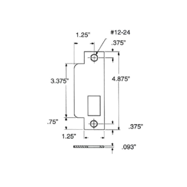 Baldwin Satin Brass with Brown Strikes Satin Brass with Brown 6341.060.L - main