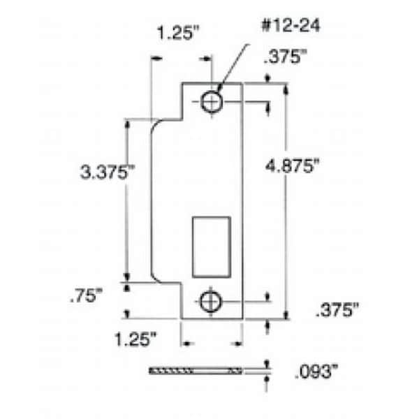 Baldwin Satin Brass with Brown Strikes Satin Brass with Brown 6341.060.R - main