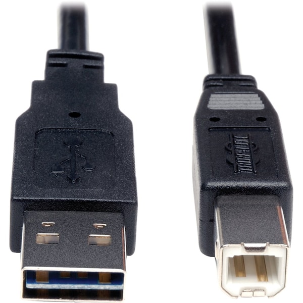 Tripp Lite Reversible USB Cable, Black, 6 ft. UR022-006 | Zoro