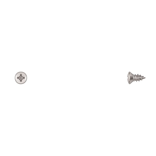 Disco Sheet Metal Screw, #8 x 3/8 in, Chrome Plated Oval Head Phillips Drive 6399PK - main