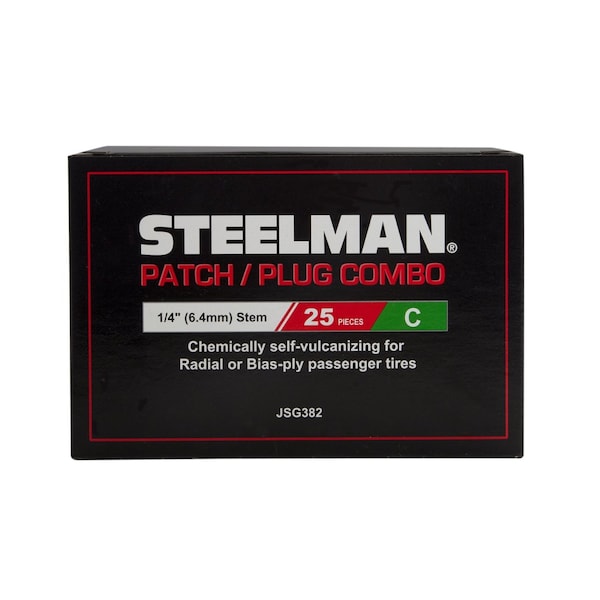 Toppe Per Riparazione Pneumatici Universali Steelman 1-3/4" - Scatola Da 50 Pezzi, Modello JSRG6