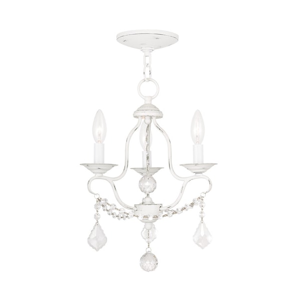 Livex Lighting Chesterfield 3 Light Antique White Mini 6423-60 - main