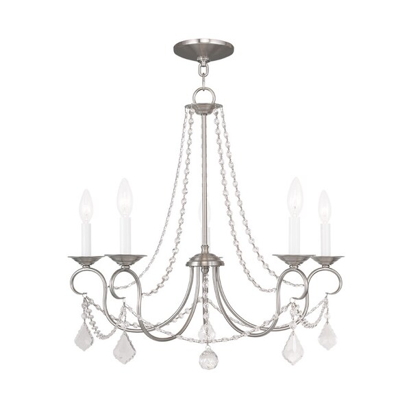 Livex Lighting Pennington 5 Light Brushed Nickel Chande 6515-91 - main