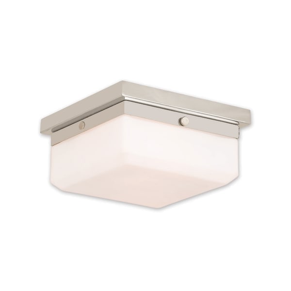 Livex Lighting Allure 2 Light Polished Nickel ADA Wall Sconce/Ceiling Mount 65536-35 - main