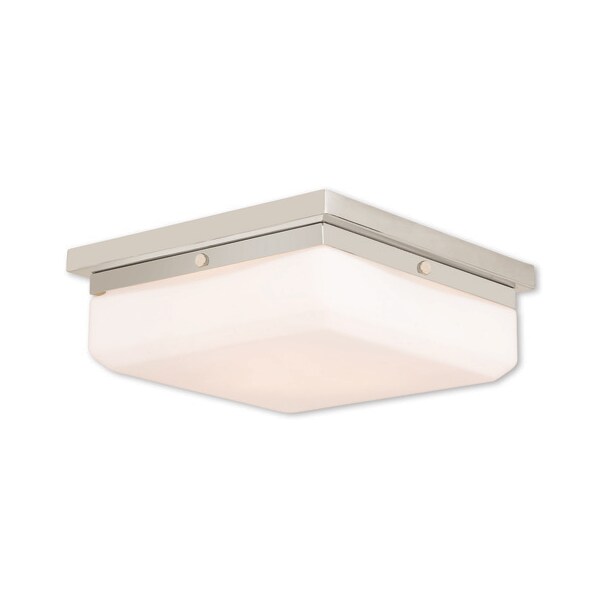 Livex Lighting Allure 3 Light Polished Nickel ADA Wall Sconce/Ceiling Mount 65537-35 - main