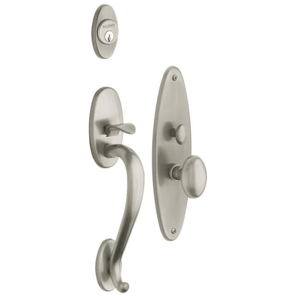 Baldwin Entry Handlesets Lifetime Satin Nickel 6560.056.ENTR - main