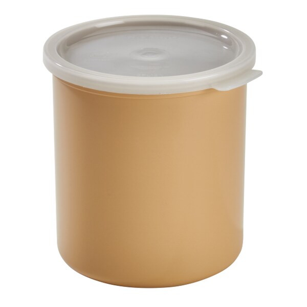 Cambro Crock Solid 2.7 Quart With Lid Beige EACP27133