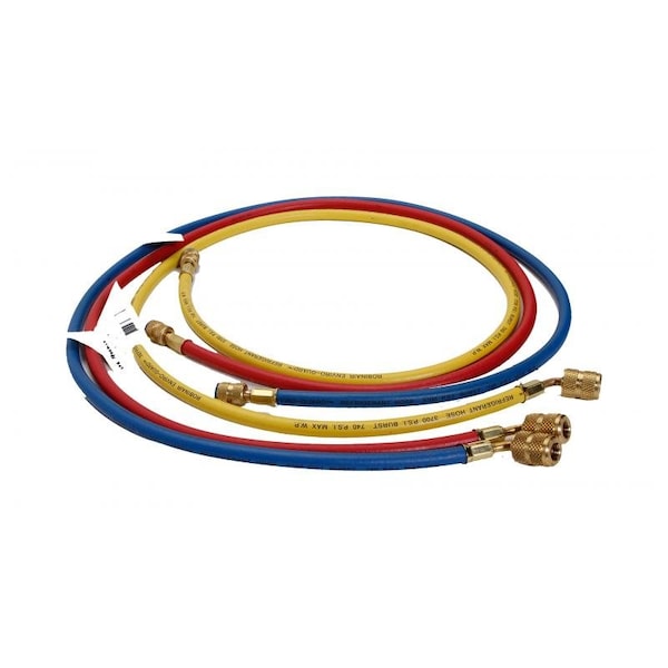 Robinair Hoses, 60", 45 deg. Fittings, PK3 69060A - main