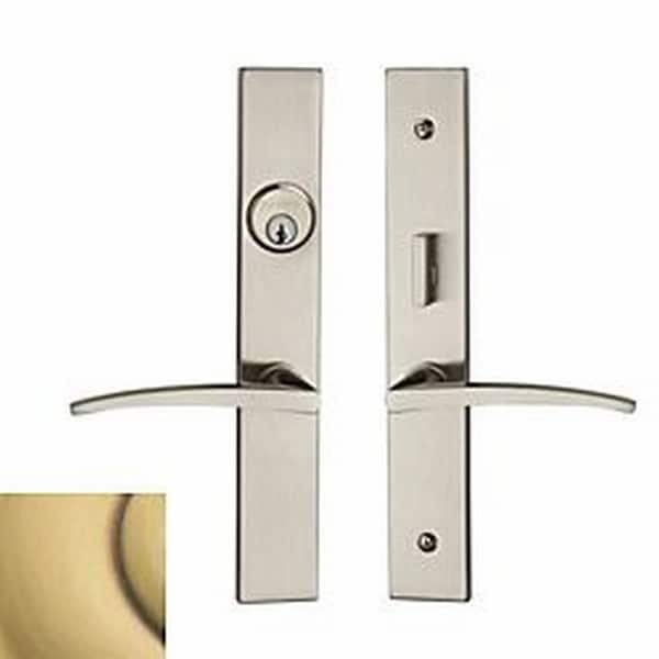 Baldwin Double Cylinder Handlesets Satin Brass with Brown 6915.060.DBLC - main