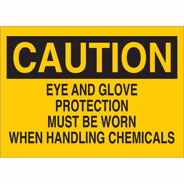 Brady Sign, Caution, 7X10", Bk/Yel, Eng, Text, 40840 40840 - main