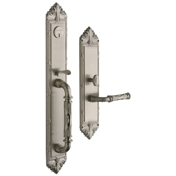 Baldwin Full Dummy Handlesets Lifetime Satin Nickel 6952.056.LFD - main