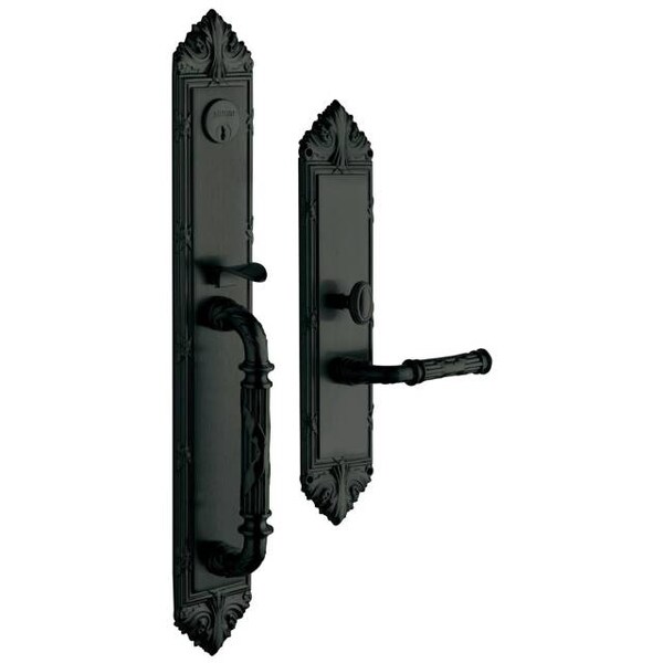 Baldwin Full Dummy Handlesets Satin Black 6952.190.LFD - main