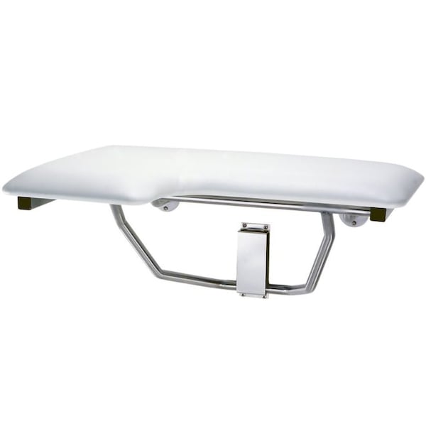 Bobrick Left Hand Seat B518 Satin Stainless Steel Shower Furnit, 32-7/8" L, Satin Stainless Steel B518 - main