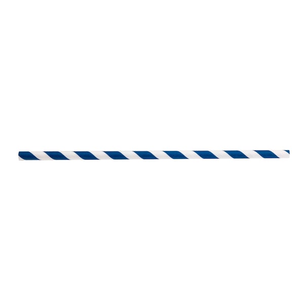 Tablecraft Products Company Straws, 7.75", 8mm, Blue Striped, Pap, PK500 700120