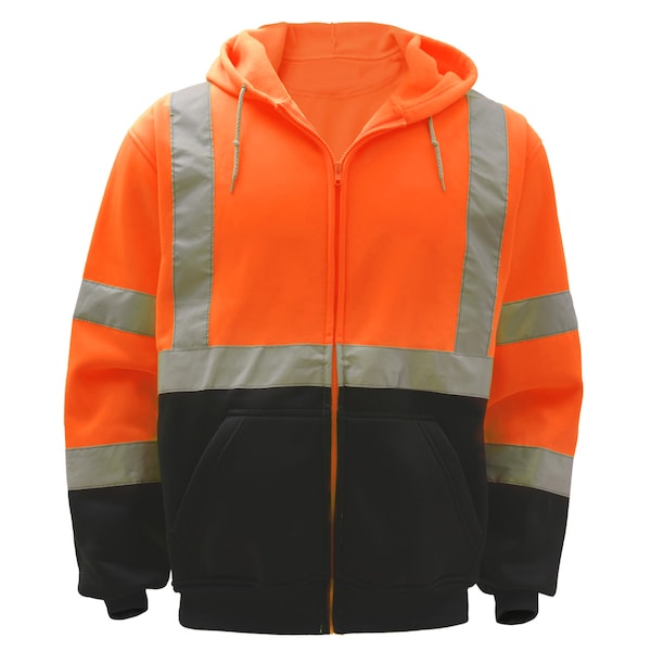 Gss Safety 3-in-1 Bomber Jacket, PU Coated Shell, Class 3 Orange/Black, 4XL 8004-4XL - main