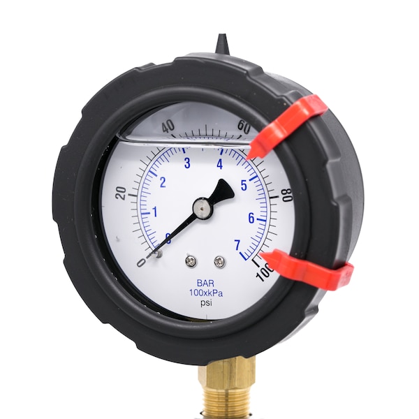 Pic Gauges 2 1/2 in Dial, 1/4 in NPT Lower Location, polypropylene Case Material 701L-254E - main