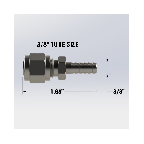 Fittings Barb To Sleeve Compression For 3/8" Tube 7042 Zoro
