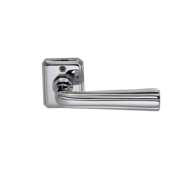 Omnia LVR Rectangular Rose Pass 2-3/4" BS T 1-3/8" Doors Bright Chrome 706 706/RTA.PA2