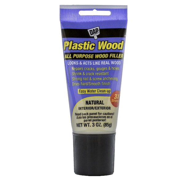 Dap Plastic Wood Latex 3oz Natural, PK6 3 oz Size, Natural 7079800580 - main