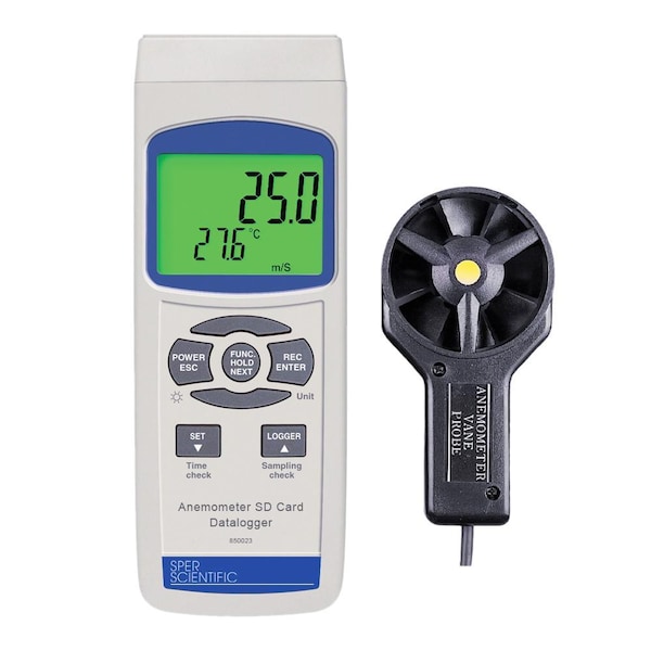 Sper Scientific Sd Card Datalogging AnemoMeter 850023