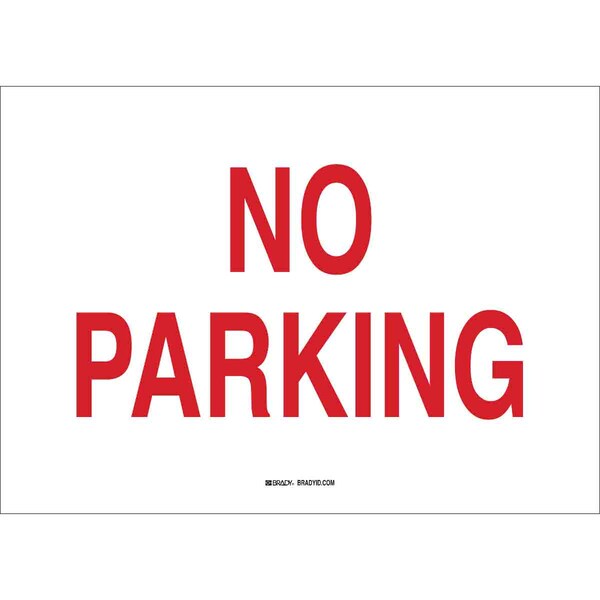 Brady No Parking Sign, 10"H, 14"W, Aluminum, 43431 43431 - main