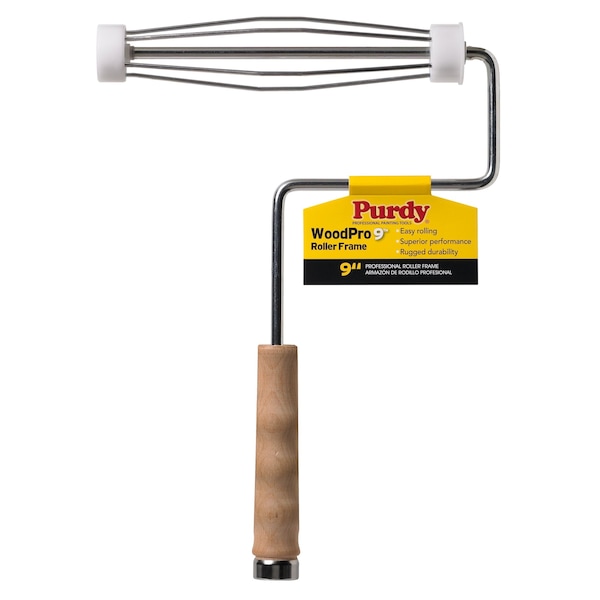Purdy Paint Roller Frame, Cage, Wood Handle, 9" Rollers 14B744009 - main
