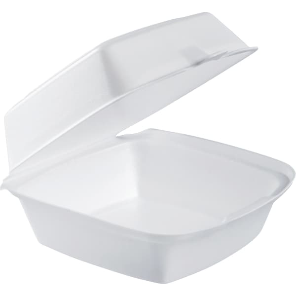 Dart Carryout Food Containers, White, Foam, 6 x 6 x 3 - 500 count