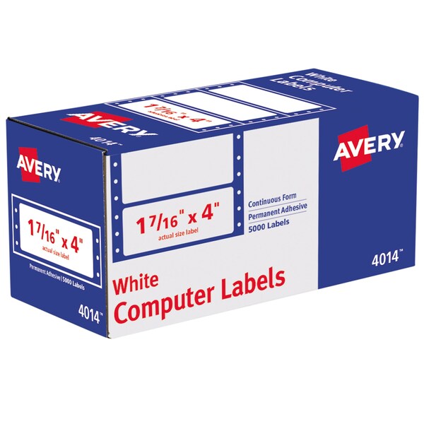 Avery Continuous Form Computer Labels, PK5000 4014 - main