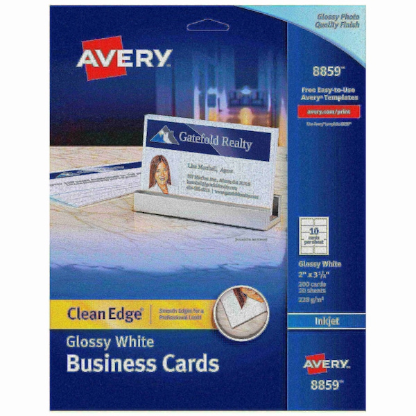 Avery Clean Edge Business Cards, Two-Si, PK200 8859 - main
