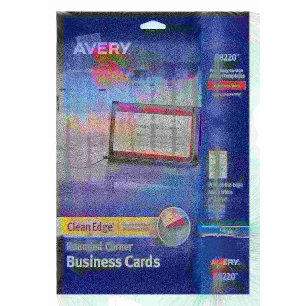 Avery Clean Edge Rounded Corner Busines, PK160 88220 Zoro