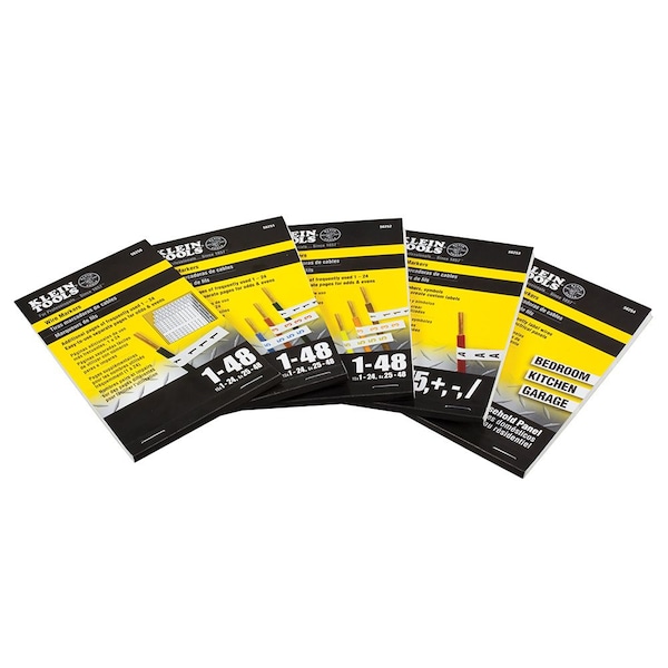 ★ Numbering★ 7402 N22MR03 Klein Tools Wire Marker Book-Black Letters, Numbers and