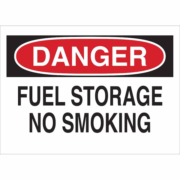Brady Danger No Smoking Sign, 7" H, 10" W, Rectangle, English, 43249 43249 - main