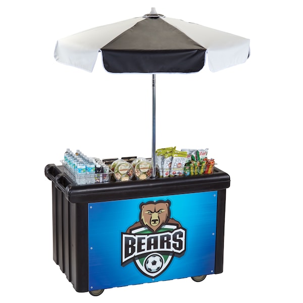 Cambro Camcruiser Vending Cart With Umbrella Bl EACVC55110 - main