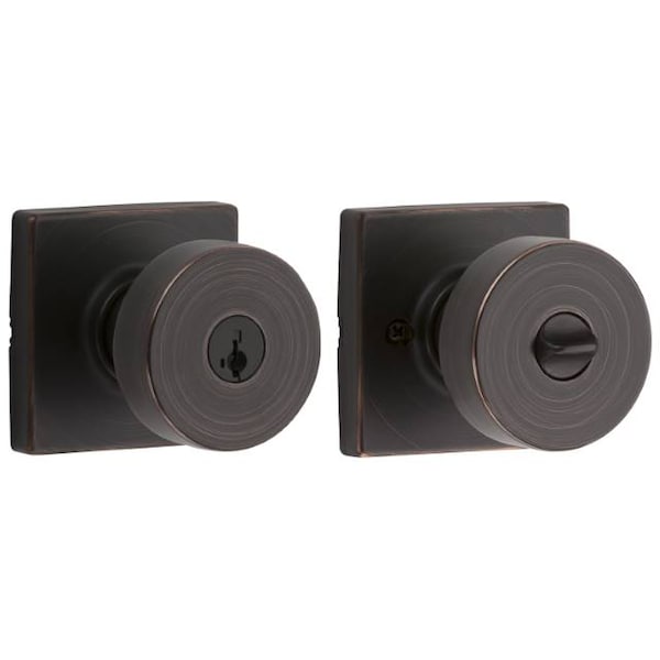 Kwikset Pismo Knob Square Rose ENTR Lock SmartKe 740PSKSQT-11PS - main