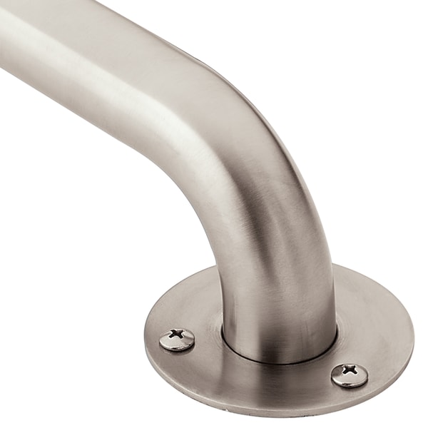 Moen Exposed Screw 18" Grab Bar Satin Stainle, 18" L, Stainless Steel, Satin Stainless Steel 7412 - main