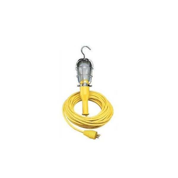 Ericson SOW; Hand Lamp Extension Cord, 16 AWG, Outdoor, 16/3, Yellow, Rubber, 5-15P, 50 ft 7450-GF - main