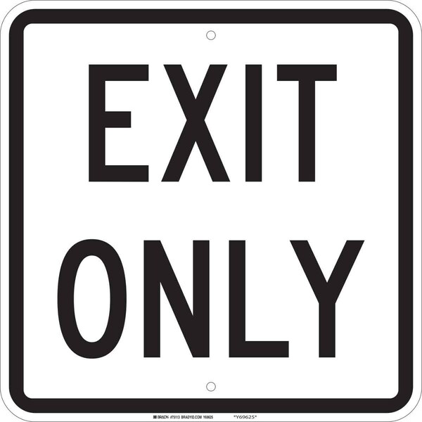 Brady Traffic Sign, 18 in H, 18 in W, Aluminum, Square, English, 94185 94185 - main