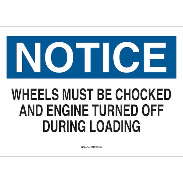 Brady Notice Sign, 10" H, 14" W, Plastic, Rectangle, English, 25839 25839 - main